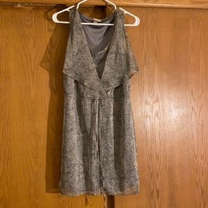 Grey Paisley Dress